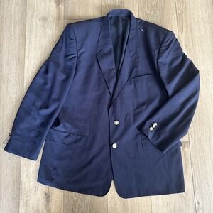 Trimingham's Bermuda‎ Mens Blazer Size 46R Lightweight Navy Blue Nautical